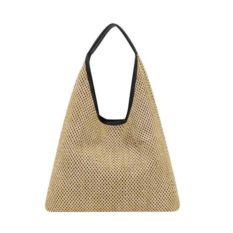 Vintage Summer Women Durable Weave Straw Beach Bags Linen Woven Bucket Bag Grass Casual Tote Handbags Knitting Rattan Bags - Image #4