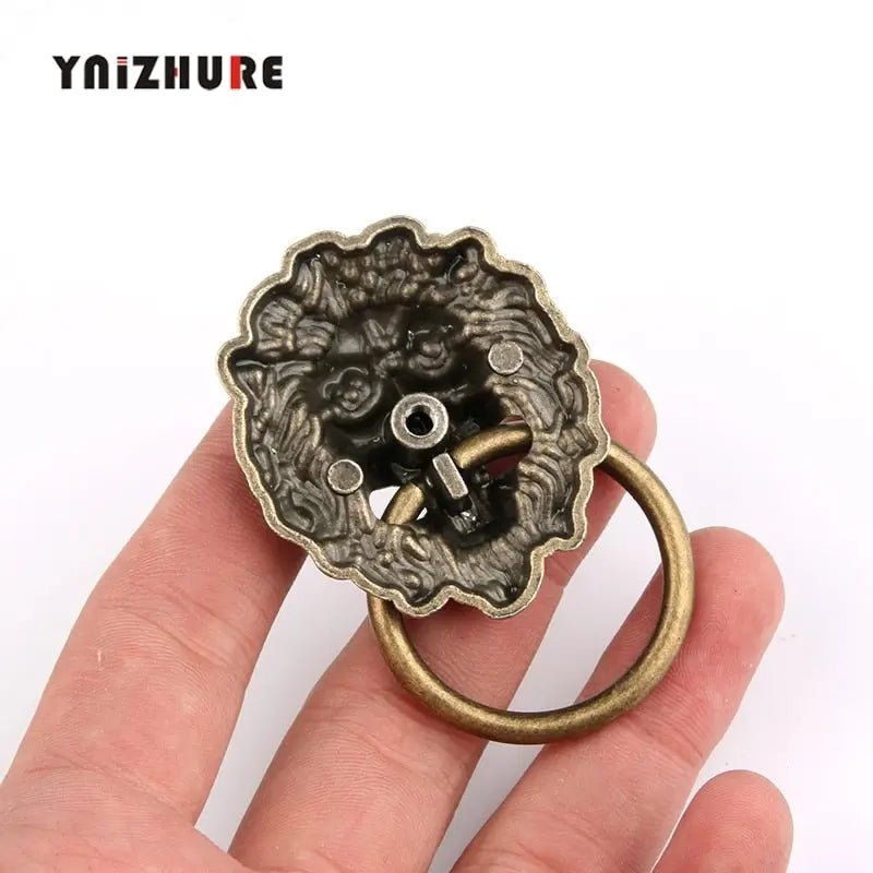 10pcs 43 * 67mm New Furniture Handles Beast for Lion Head Antique Alloy Handle Wardrobe Drawer Door Pull Retro Decoration - Image #8