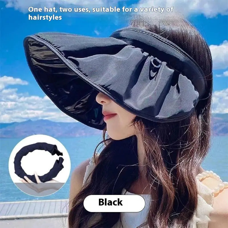 Summer Shell Hat FPF50 Empty-top Hat Women's Cycling Sun Protection UV Face Covering Sunhat Outdoor - Image #9