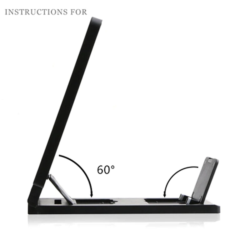 Bracket Phones Screen Magnifier 3D Cell Phone Screen Magnifier HD Video Amplifier Stand for Smartphones Mobile Phone Accessories