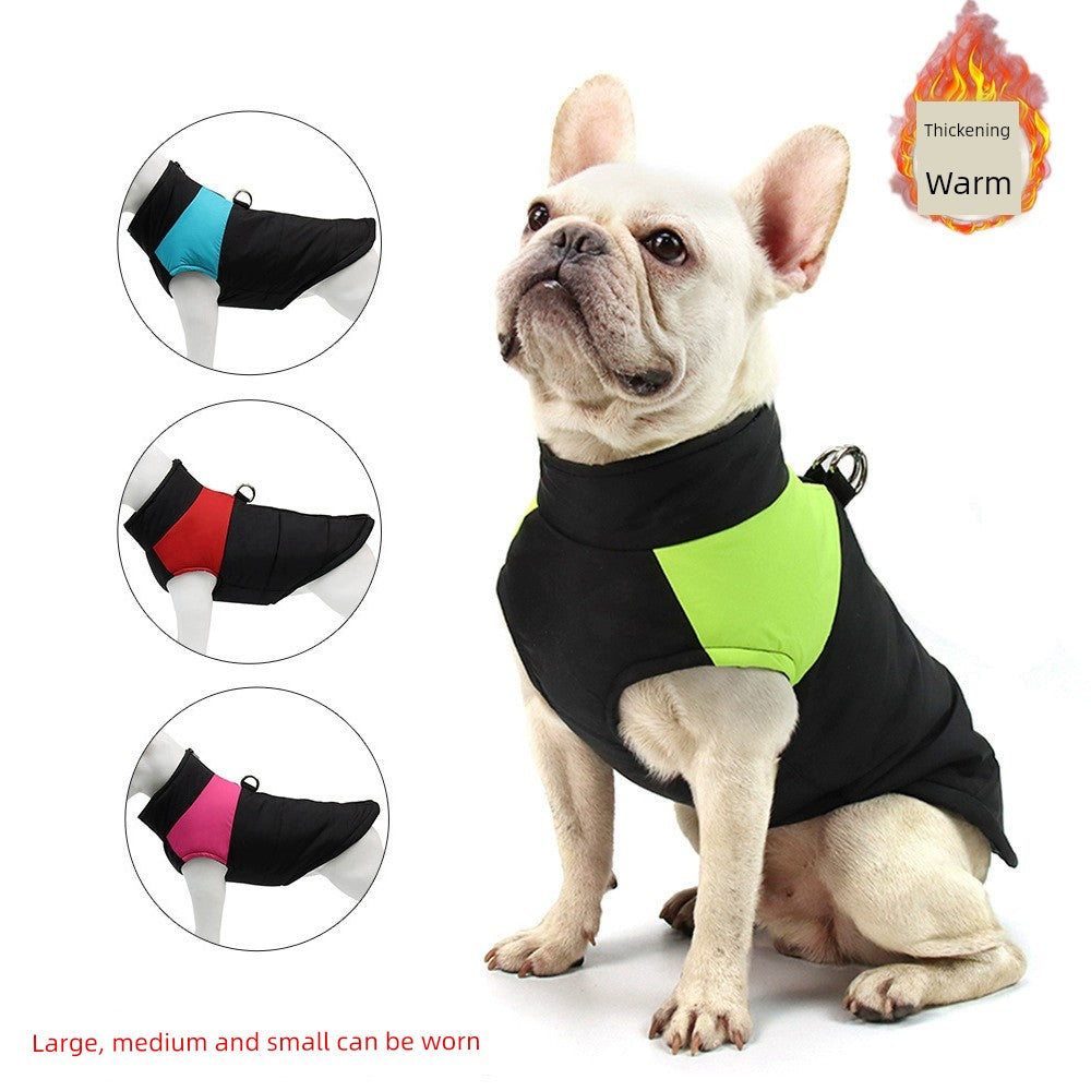 Dog Clothes Winter Clothes Large Dog Cotton Clothes Thickened Warm Pet Small Size Dogs Jarre Aero Bull Teddy/Golden Retriever Big Dog Autumn Clothes