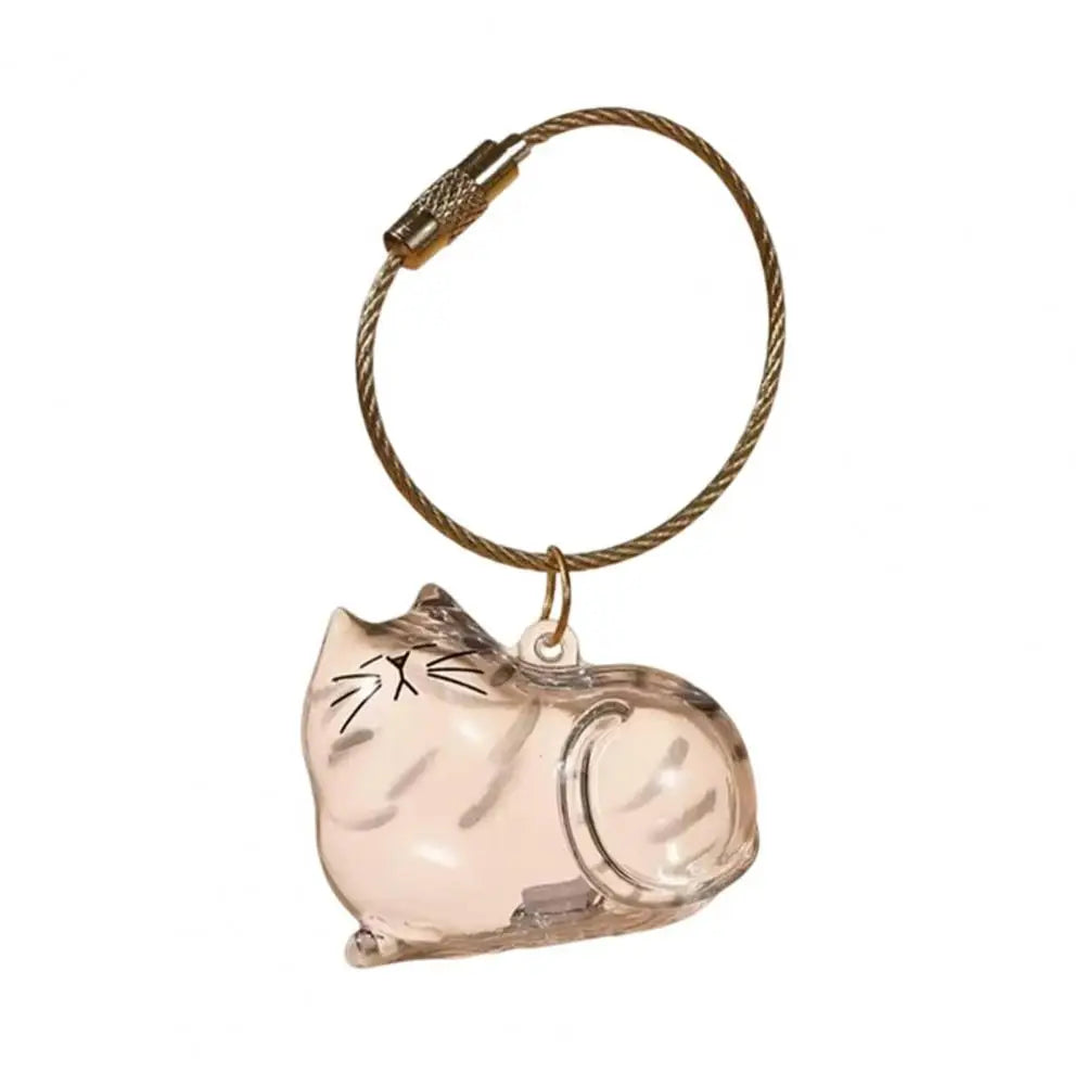 Transparent Pet Fur Keepsake Keychain Cat Hair Storage Bottle Pet Hair Container Pendant for Collecting Hair Pet Memorial Gift