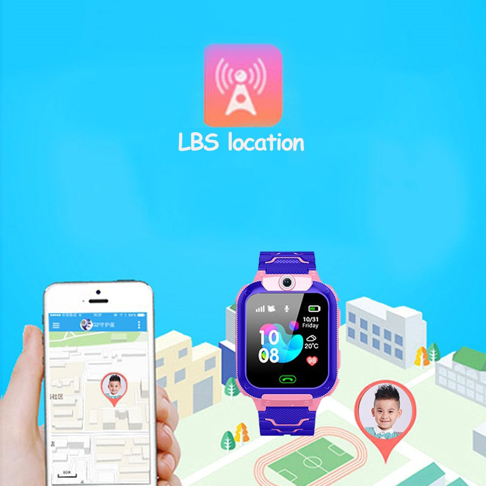 Q12 2G Kids Smart Watch Phone Game 12 Language Voice Chat SOS LBS Location Voice Chat Call Children Smartwatch for kids Clock