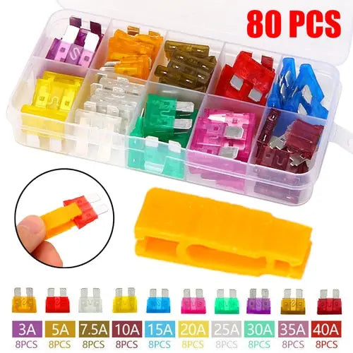 120Pcs Profile S/M Size Blade Car Fuse Assortment Set for Auto Car Truck 5/10/15/20/25/30A Fuse with Plastic Box - Image #3