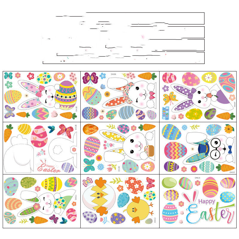 Easter Egg Decorative Wall Sticker Showcase