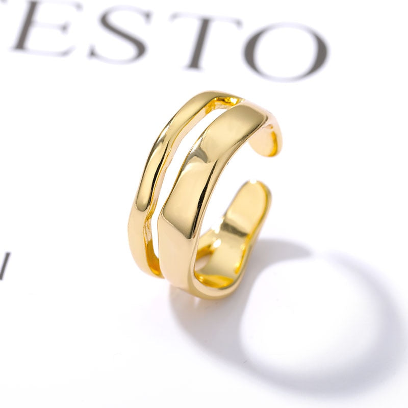 Hip Hop Rock Metal Geometry Round Rings Punk For Men Stainless Steel Finger Ring Jewelry For Women Accessories Men's Ring