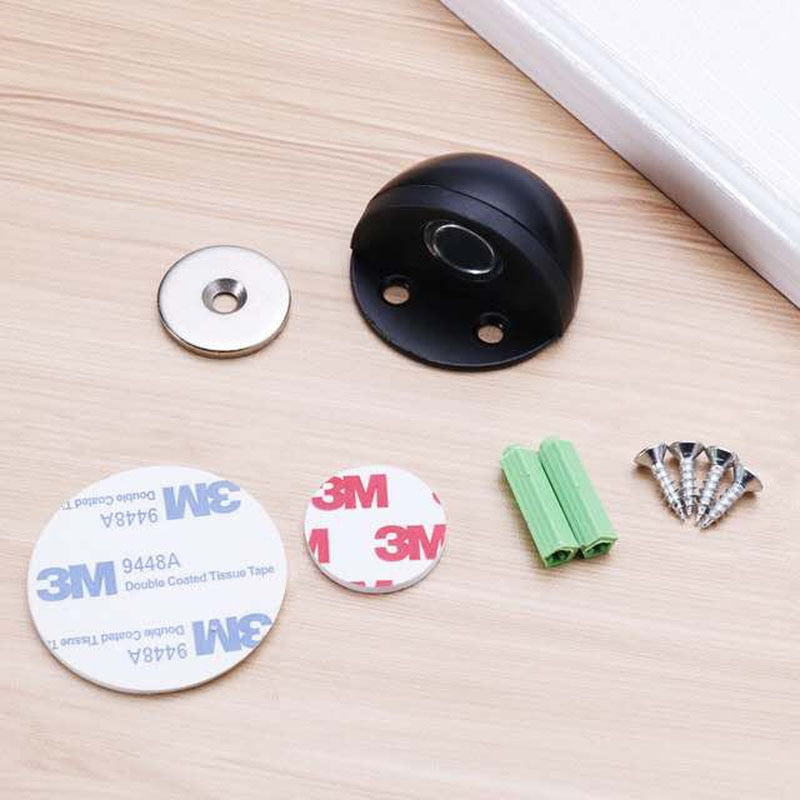 Stainless Steel magnetic door stopper dual catch no punching door bumper wedge wall Floor door stopper