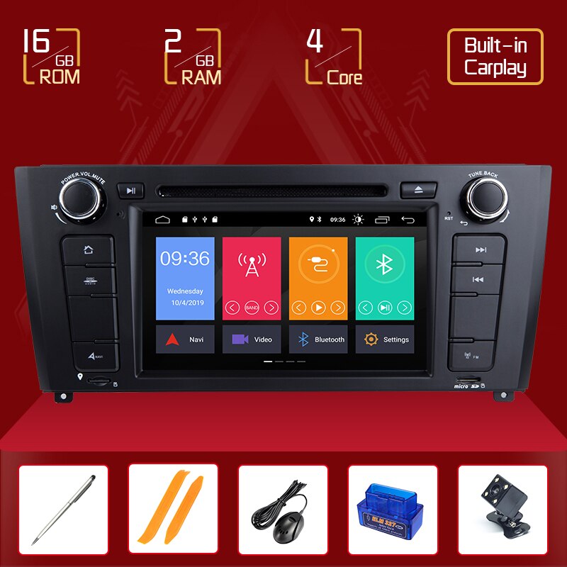 Josmile 1 Din Android 10 AutoRadio For BMW E87 1 Series E88 E82 E81 I20 D Audio GPS Navigation DVD Multimedia 4G Wifi DAB+ CDDSP