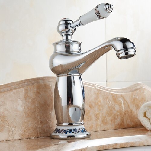 Bathroom Faucet Antique Bronze Finish Brass Basin Sink Solid Brass Faucets Single Handle Water Mixer Taps Bath Crane ELFCT001