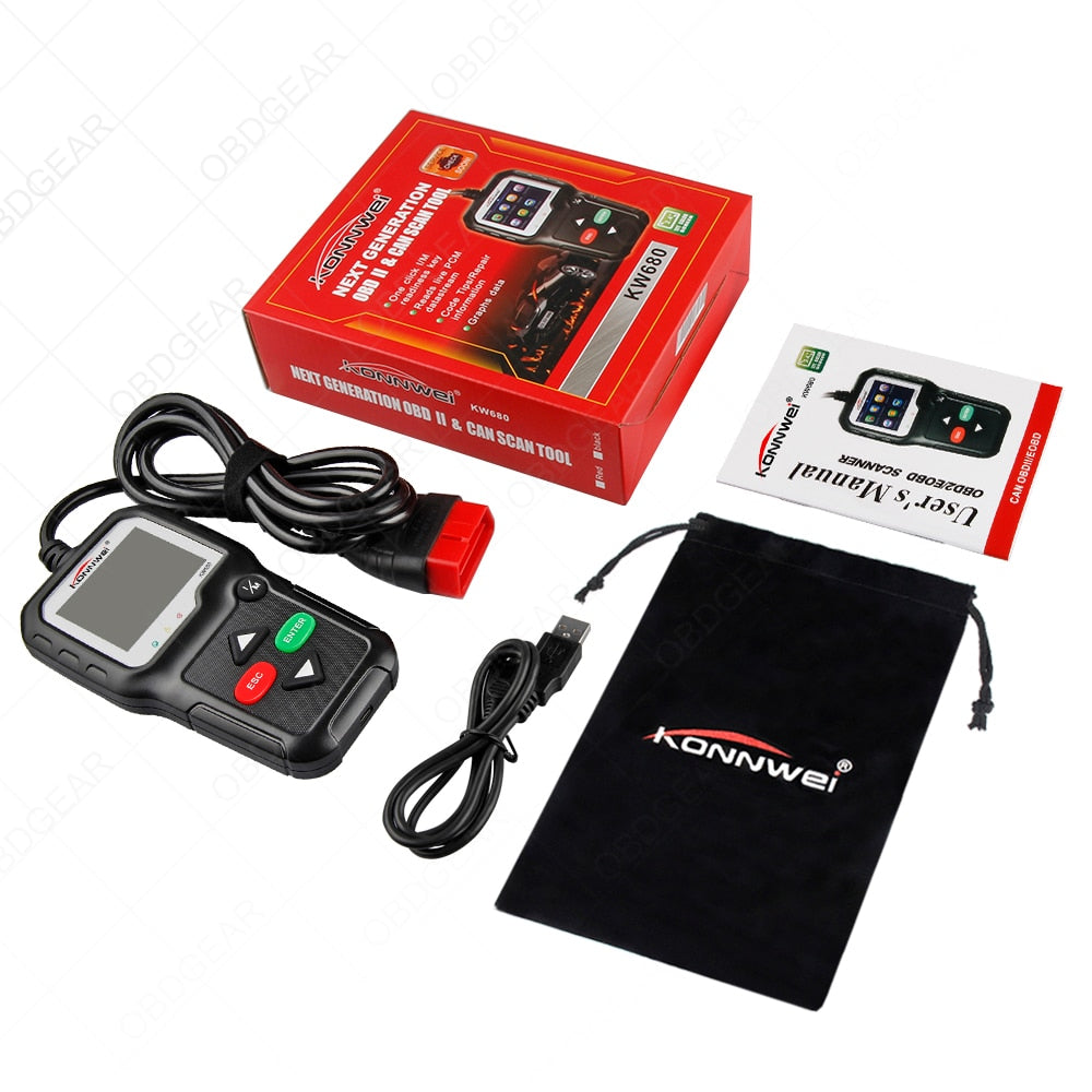 2022 Best Quality OBD2 Car Diagnostic Scanner KONNWEI KW680s Full OBD 2 Function Car Scanner Car Diagnostic Tools For the Car