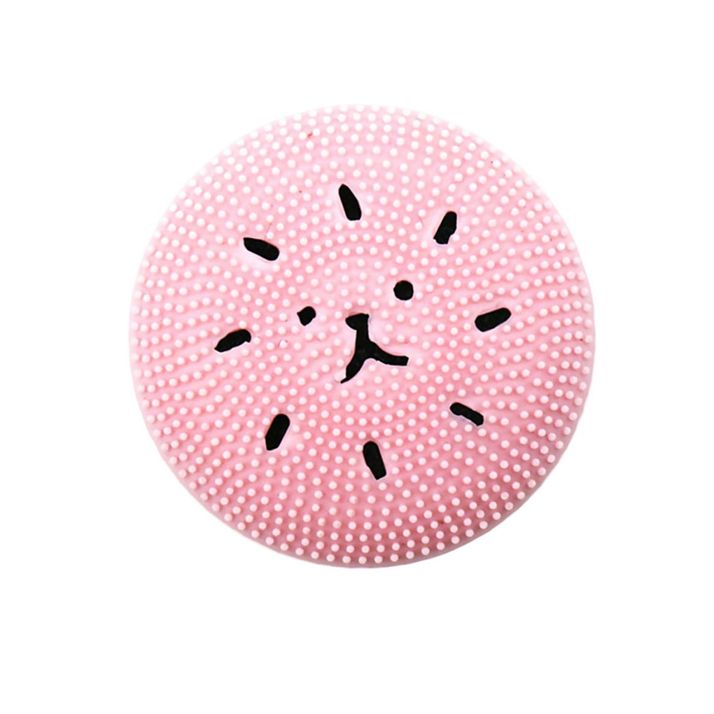 Hot Sale 1pc Cartoon Cute Facial Cleansing Exfoliator Cute Silica Gel Massage Deep Cleaning Face Brush Cleanser