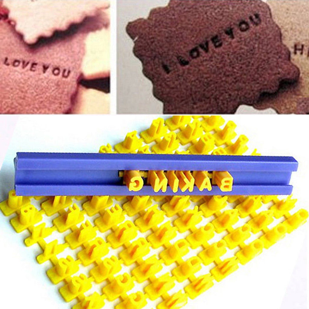 For Cakes/Sugar paste Alphabet Letter Cookies Cutter Words Baking Mold Cake Frill Cutter Embossing Mould for Cakes Sugar paste