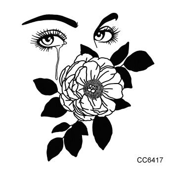 Rocooart Hot sale Black White Style Tattoo Sticker Tree Flower Leaf Temporary Tattoo Sticker Rose Body Art Tatouage Fake Tatoo