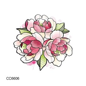 Rocooart Hot sale Black White Style Tattoo Sticker Tree Flower Leaf Temporary Tattoo Sticker Rose Body Art Tatouage Fake Tatoo