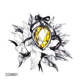 Rocooart Hot sale Black White Style Tattoo Sticker Tree Flower Leaf Temporary Tattoo Sticker Rose Body Art Tatouage Fake Tatoo