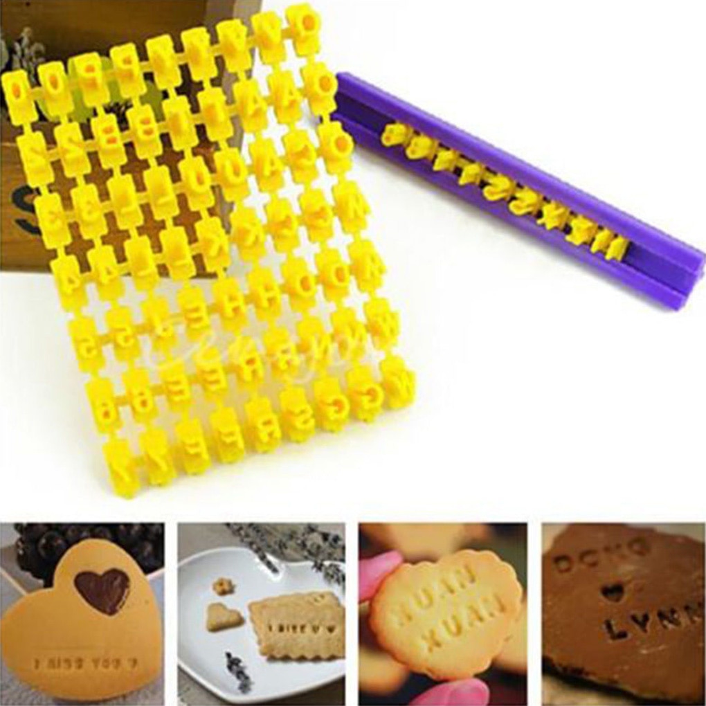 For Cakes/Sugar paste Alphabet Letter Cookies Cutter Words Baking Mold Cake Frill Cutter Embossing Mould for Cakes Sugar paste
