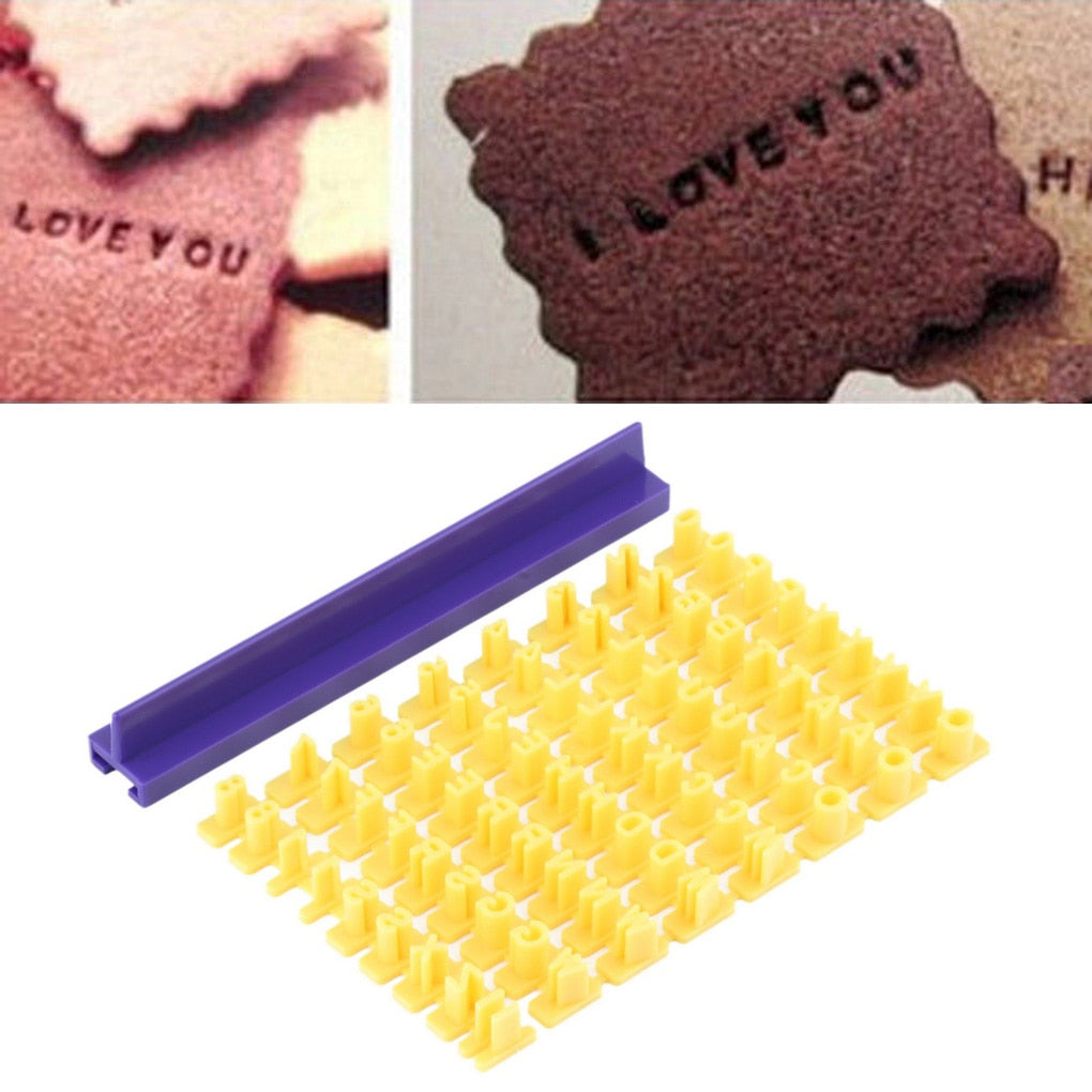 For Cakes/Sugar paste Alphabet Letter Cookies Cutter Words Baking Mold Cake Frill Cutter Embossing Mould for Cakes Sugar paste