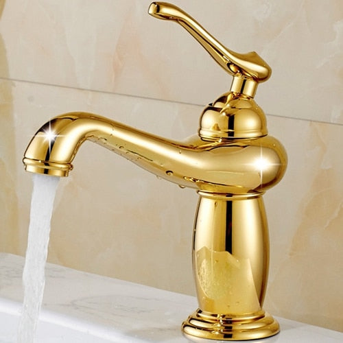 Bathroom Faucet Antique Bronze Finish Brass Basin Sink Solid Brass Faucets Single Handle Water Mixer Taps Bath Crane ELFCT001