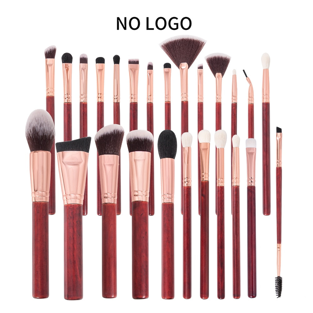 BEILI Black Professional Goat Hair Makeup Brush Powder Foundation Contour Concealer Eyes Blending 15/25/30Pcs Makeup Brush Set