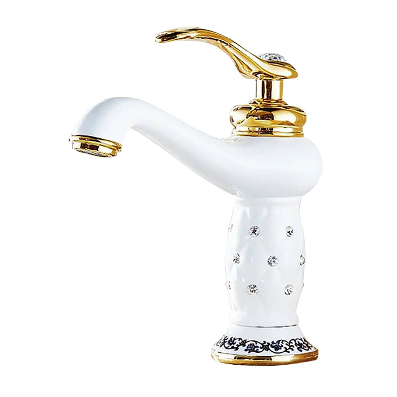Bathroom Faucet Antique Bronze Finish Brass Basin Sink Solid Brass Faucets Single Handle Water Mixer Taps Bath Crane ELFCT001