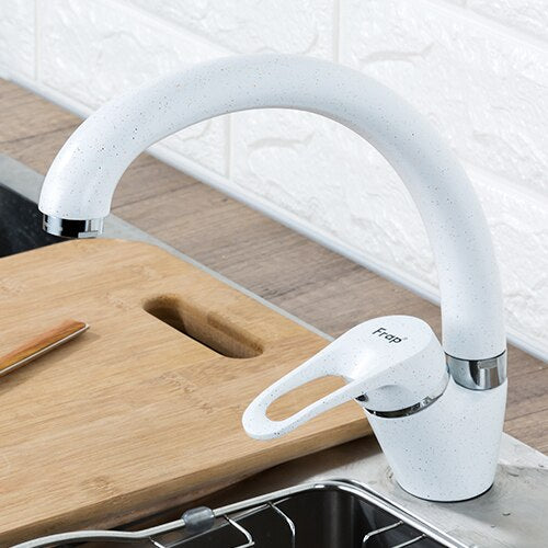 FRAP Brass 5 color Kitchen sink faucet Mixer Cold And Hot Single Handle Swivel Spout Kitchen Water Sink Mixer Tap Faucets F4113