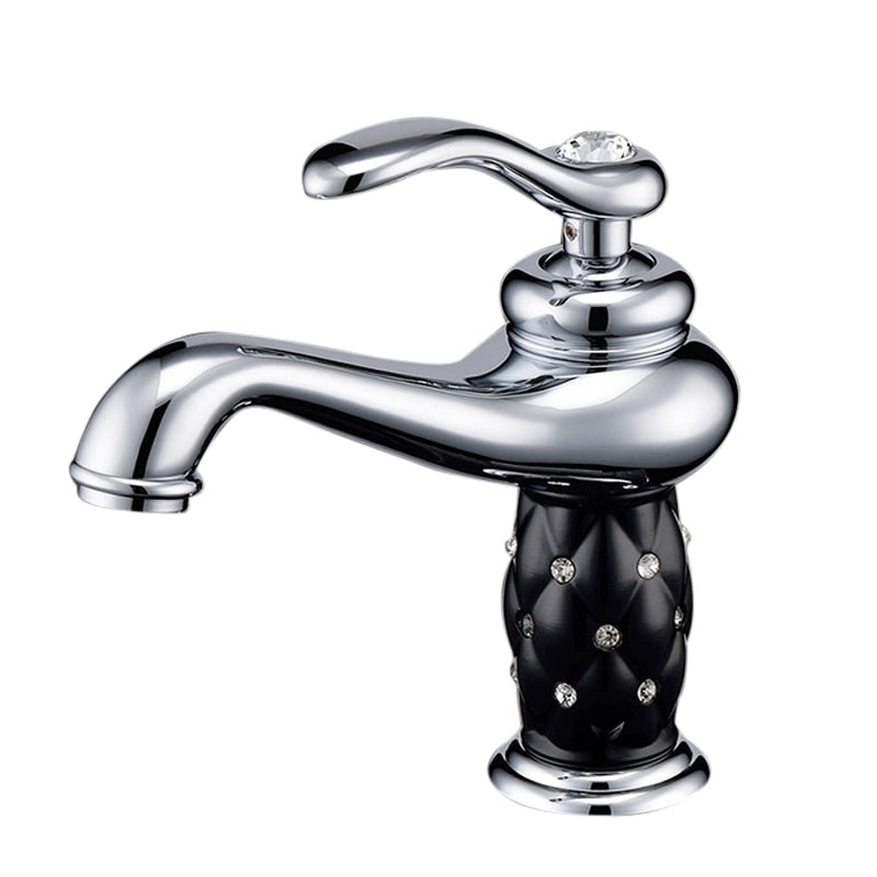 Bathroom Faucet Antique Bronze Finish Brass Basin Sink Solid Brass Faucets Single Handle Water Mixer Taps Bath Crane ELFCT001