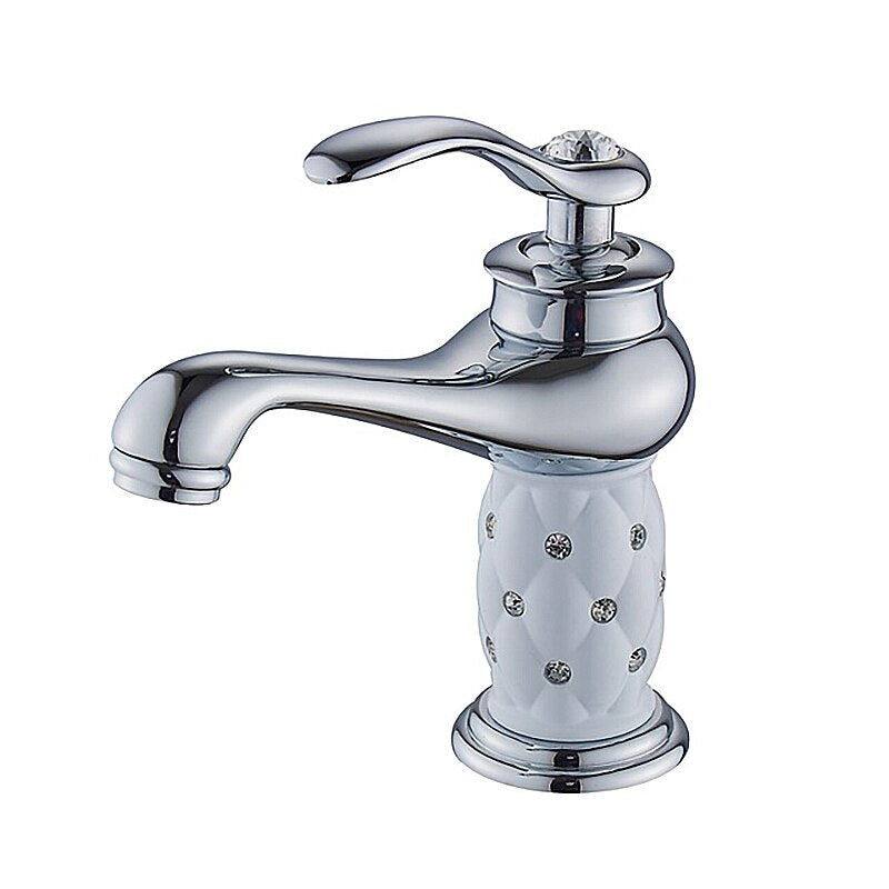 Bathroom Faucet Antique Bronze Finish Brass Basin Sink Solid Brass Faucets Single Handle Water Mixer Taps Bath Crane ELFCT001