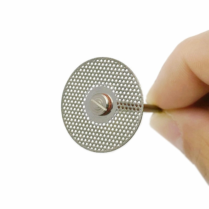5pc/set Dental Ultra-thin Double Sided Sand Porcelain Diamond Cutting Disc Mandrel Diamond Disc Dentistry Polishing Tools