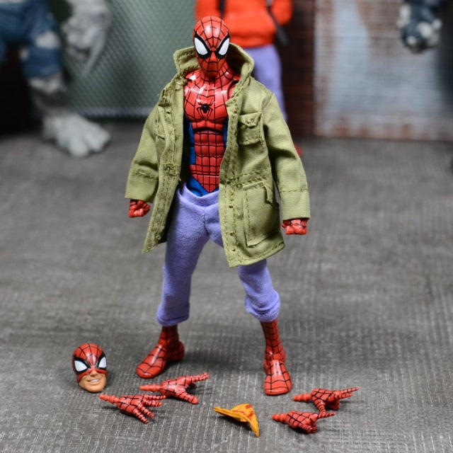 Marvel 6" Action Figure Classic Spider Man Red Blue Spiderman Peter Parker Legendsclothing Amazing Pizza One:12 Toys Model Doll