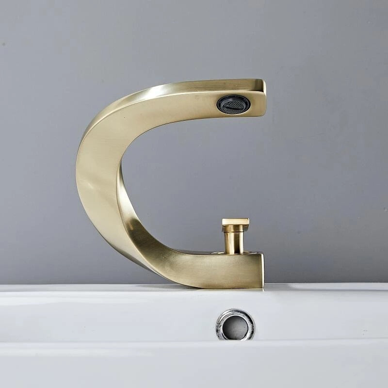 Tuqiu Basin Faucet Brushed Gold Bathroom Mixer Tap Black/Nickel/Chrome Wash basin Faucet Hot and Cold Sink Faucet New