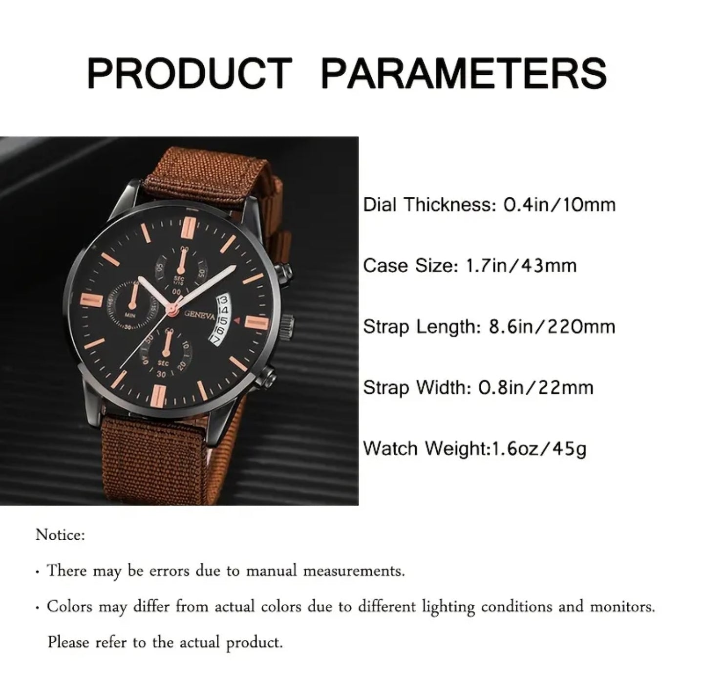 Men's Cool Fashion Casual Trendy Round Pointer
Quartz Watch &3Pcs Bracelets
