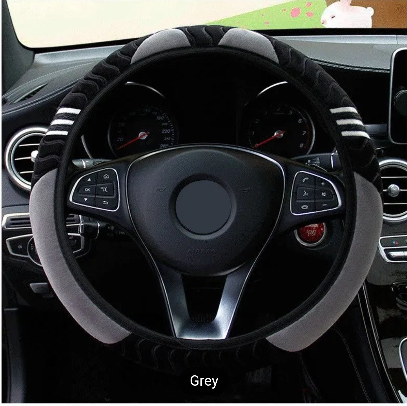 Little Monster Design Car Steering Wheel Cover,
Universal 1 5 Inch Plush Anti-Slip Car Steering Wheel
Protector Car Decor Accessaries, No Inner Ring