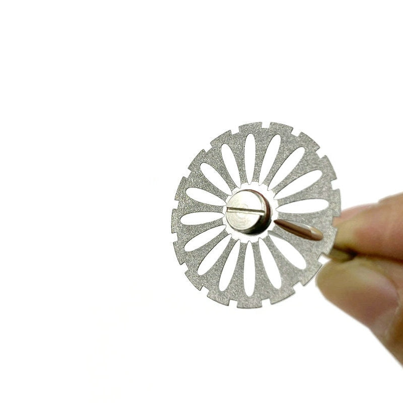 5pc/set Dental Ultra-thin Double Sided Sand Porcelain Diamond Cutting Disc Mandrel Diamond Disc Dentistry Polishing Tools