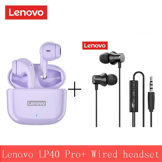 Original Lenovo LP40 Pro TWS Wireless Earphone Bluetooth 5.1 Dual Stereo Noise Reduction Bass Touch Control 250mAh New 2022