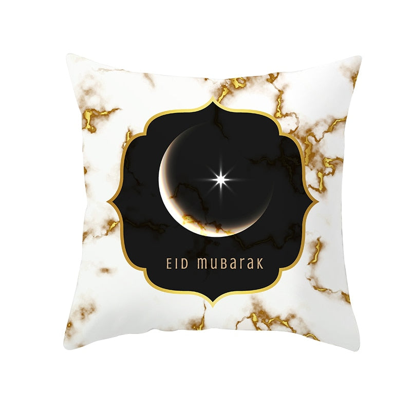 2023 Eid Mubarak Pillowcase Decor for Home Sofa Cushion Cover Islamic Ramadan Kareem Decoration Mosque Muslim Pillow Cover Gifts