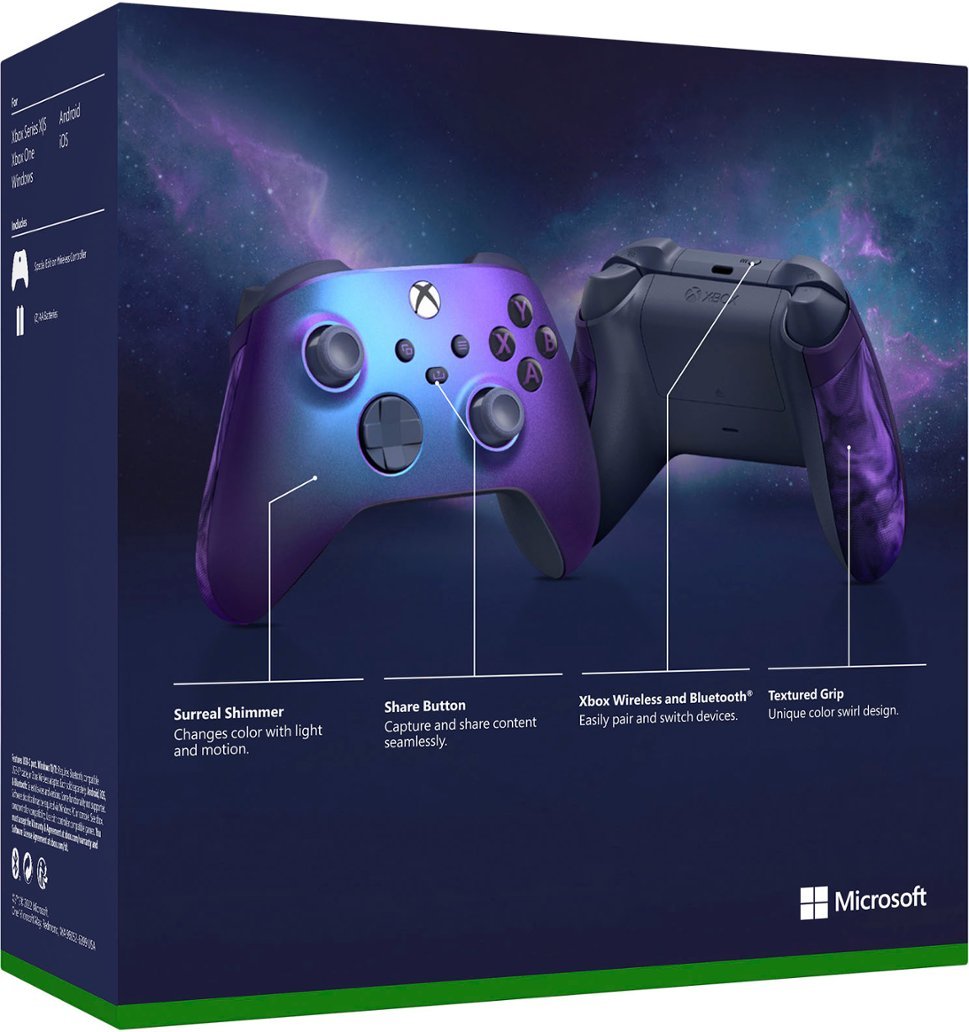 Microsoft - Xbox Wireless Controller for Xbox Series X, Xbox Series S, Xbox One, Windows Devices - Stellar Shift Special Edition