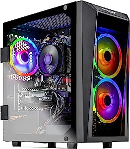 Skytech Blaze ll Gaming PC Desktop – Intel i5-10400F, GTX 1660, 1TB NVME, 16G DDR4 3200, AC Wi-Fi, Windows 10 Home 64-bit, Black