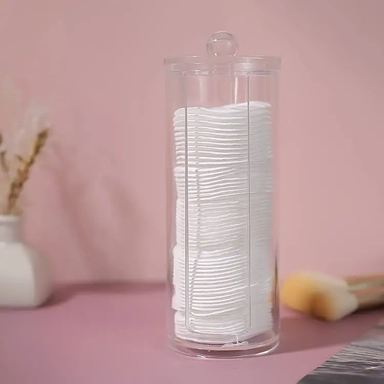 Dust-proof Cotton Pads Storage Box Cosmetic Storage Cotton Swab Storage Dressing Table Desktop Cotton Pad Box - Image #3