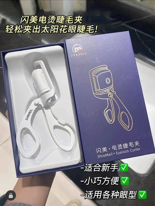 Shrmeil Flash Electric Ironing Eyelash Curler Curly Long Lasting Hair-Styling Female Electric Heating Curling Machine Partial Yi Mengling