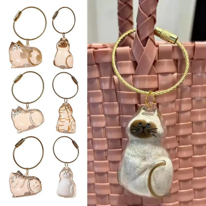 Transparent Pet Fur Keepsake Keychain Cat Hair Storage Bottle Pet Hair Container Pendant for Collecting Hair Pet Memorial Gift