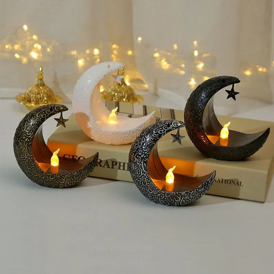 Eid Mubarak Party Decoration Star Moon Led Candlestick Ramadan Kareem Moon Star Light Kids Adults Happy Eid Mubarak Party Decor