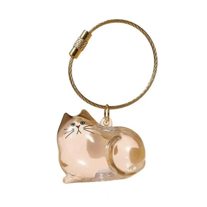Transparent Pet Fur Keepsake Keychain Cat Hair Storage Bottle Pet Hair Container Pendant for Collecting Hair Pet Memorial Gift