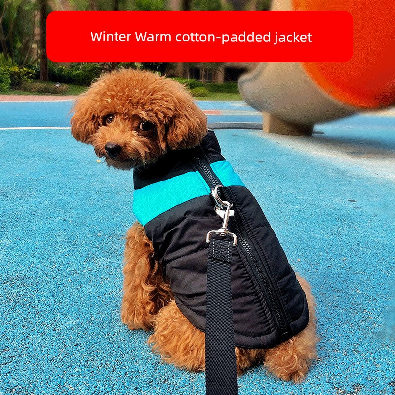 Dog Clothes Winter Clothes Large Dog Cotton Clothes Thickened Warm Pet Small Size Dogs Jarre Aero Bull Teddy/Golden Retriever Big Dog Autumn Clothes
