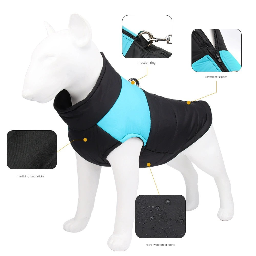 Dog Clothes Winter Clothes Large Dog Cotton Clothes Thickened Warm Pet Small Size Dogs Jarre Aero Bull Teddy/Golden Retriever Big Dog Autumn Clothes