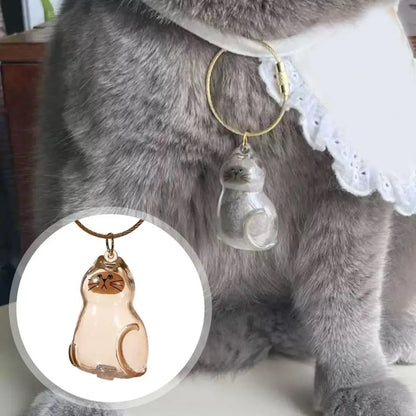 Transparent Pet Fur Keepsake Keychain Cat Hair Storage Bottle Pet Hair Container Pendant for Collecting Hair Pet Memorial Gift
