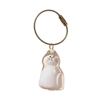 Transparent Pet Fur Keepsake Keychain Cat Hair Storage Bottle Pet Hair Container Pendant for Collecting Hair Pet Memorial Gift