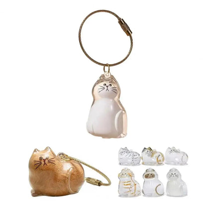 Transparent Pet Fur Keepsake Keychain Cat Hair Storage Bottle Pet Hair Container Pendant for Collecting Hair Pet Memorial Gift