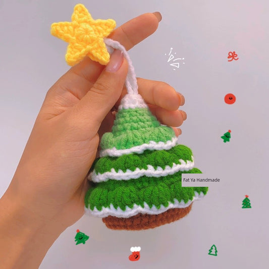 DIY Christmas Pendant Key Crochet Wool Gift