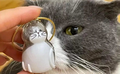 Transparent Pet Fur Keepsake Keychain Cat Hair Storage Bottle Pet Hair Container Pendant for Collecting Hair Pet Memorial Gift