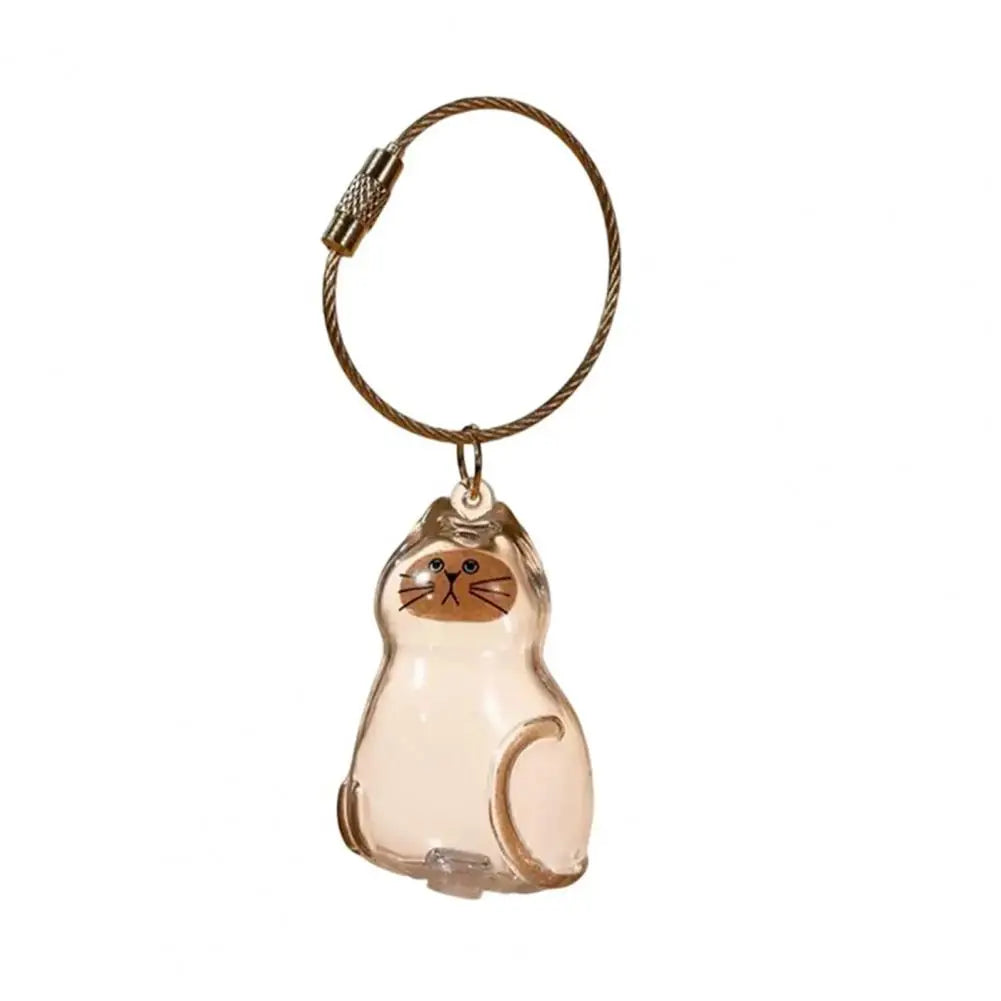 Transparent Pet Fur Keepsake Keychain Cat Hair Storage Bottle Pet Hair Container Pendant for Collecting Hair Pet Memorial Gift